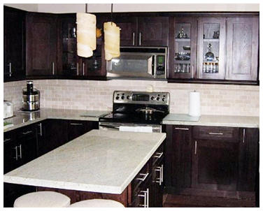 Kitchen with Dark Cabinets in Carrollton, TX